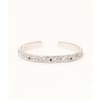 バングル シルバー925ブラックキュービックジルコニアハワイアンバングル メンズ レディース