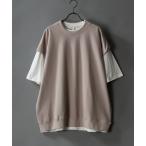 ベスト Big silhouette sweat vest×wide T-shirt/ビッグシルエット スウェットベスト×ワイドTシャツ