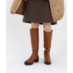 ショッピングロングブーツ ブーツ トラックソールストレートロングブーツ/21456 レディース