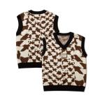 ベスト ジレ 「HOOK」アニマル模様Vネックニットベスト メンズ レディース