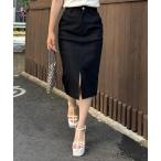 マルチサイズ デニムスカート ベーシックデニムタイトスカート