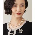 ブローチ クリスタルパール ブローチ レディース