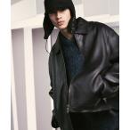 革ジャン ライダース 「UNISEX」Lamb leather Prime-Over Single Rider Collared Jacket/ラムレ