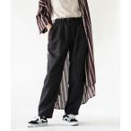 パンツ ウェビングベルト タックテーパードパンツ レディース