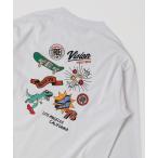 tシャツ 「VISION STREET WEAR」ビッグシルエット マルチイラスト ロングスリーブTシャツ レディース メンズ