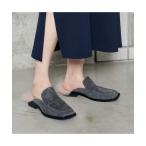 ローファー スクエアトゥミュールローファー レディース