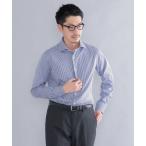 シャツ SHIPS_ イージーアイロン ギンガムチェック ワイドカラー  シャツ メンズ