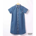 ワンピース PEANUTS スヌーピー デニム ロングシャツ ワンピ