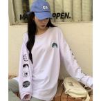 ショッピングLimited tシャツ 秋服 韓国風 オーバーサイズ 袖プリント ロンT カットソー  -ARCADE Limited Line- レディース