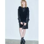 パンツ MIDIUMISOLID for Ladies シンセティックレザーハーフパンツ レディース