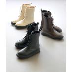 ブーツ レースアップトラックソールミドルブーツ レディース