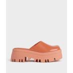 サンダル Rainier レーニア プラットフォームラウンドトゥミュール レディース