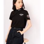 tシャツ GENERATION LINE ワッペン半袖モックネック レディース