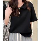 tシャツ ワッフルポロシャツ レディース