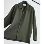 シャツ ブラウス ドレープドライオープンカラーLSシャツ