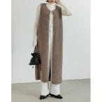  пальто мутоновое пальто женский [ низкий рост размер иметь ] двусторонний боа m- ton long лучший 