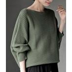 ショッピングドルマン ニット セーター ドルマンリブニットプルオーバー レディース