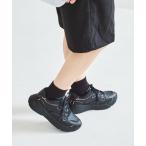 スニーカー 新色追加 メタリックライン厚底スニーカー OT3727 レディース