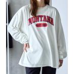 tシャツ Tシャツ カレッジ/サークルロゴデザイン ビッグシルエットロングTシャツ