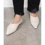パンプス ポインテッドカットフラットシューズ