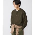 tシャツ Tシャツ メンズ *SHIPS_ ワンポイント ロゴ バーズアイ ヘンリーネック ロングスリーブ Tシャツ (ロンT)