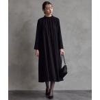 ワンピース 「喪服」ラグランスリーブテントラインブラックワンピース