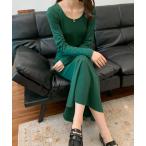 ワンピース マキシ丈マーメイドロングワンピース レディース