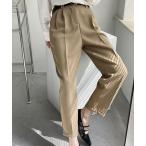 スラックス パンツ ベルト付きパンツ レディース