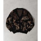 カーディガン Mohair touch wide shaggy design knit cardigan / モヘアタッチ ワイド 総柄デザイン シャ