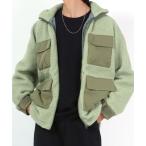 ブルゾン アウター スタンドネック ボアフリースブルゾン/ボアジャケット メンズ レディース ユニセックス メンズ レディース