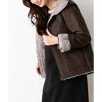 アウター フェイクムートンキルティングリバーシブルジャケット