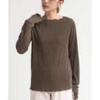 tシャツ Tシャツ プリーツリブプルオーバー レディース