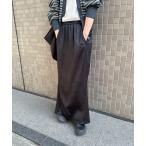 スカート 「TALLサイズあり」サテンマーメイドロングスカート