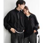 トレーナー スウェット ∴WEGO/「2024秋冬待望の再入荷」U.S. POLO ASSN.別注ハーフZIPプルオーバー メンズ レディース