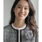 ブローチ ツイード コサージュ レディース