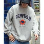 トレーナー スウェット PENFIELD/ペンフィールド 別注 カレッジアーチロゴワッペン/ツイル刺繍 ビッグシルエットプルオーバースウェット メンズ