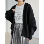 カーディガン 「大きいサイズ有」スポンジニットラグランVネックカーディガン レディース