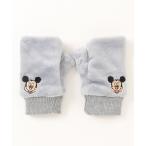 手袋 「DISNEY/ディズニ―」ワンポイント刺繍　ファーミトン　手袋 レディース メンズ