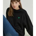 トレーナー スウェット ハート柄 刺繍ロゴ  オーバーサイズシンプルスウェット FQ22S176「Fano Studios」 レディース メンズ