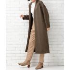 コート アウター フェイクスウェードガウン風コート レディース