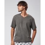 メンズ tシャツ Tシャツ wide cut-off V-neck S/S