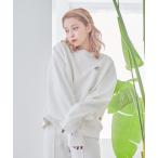 トレーナー スウェット 「ZOZO限定」Muaj.刺繍 ワンポイント裏起毛トレーナー レディース