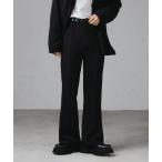 パンツ スラックス ドレープセミワイドフレアスラックス