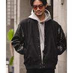 スタジャン 「BLUE STANDARD/ブルースタンダード」ウールブレンド　 袖切り替え 　スタジャン メンズ レディース