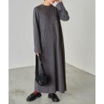 ワンピース 「forksy.」起毛カットリブステッチ配色ロングワンピース