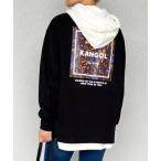 スウェット 【KANGOL】フード切替パーカー