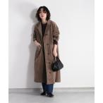 ダウンコート ダウンジャケット コーデュロイ テーラーオーバーコート レディース