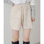 パンツ 「新色追加」リブニットショートパンツ レディース