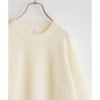 ニット ウォッシャブルウール混クルーネックニット