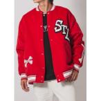 ショッピングスタジャン スタジャン RE730 ボーンロゴバーシティジャケット スタジャン　MA1 メンズ